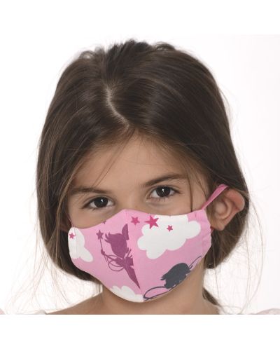 Παιδική προστατευτική μάσκα - Νεράιδα, τριών στρώσεων, 4-8 ετών - 1