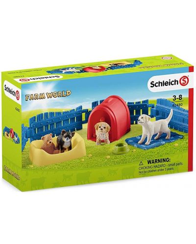 Σετ φιγούρες Schleich Farm Life Dogs - Σπιτάκι σκύλου - 7