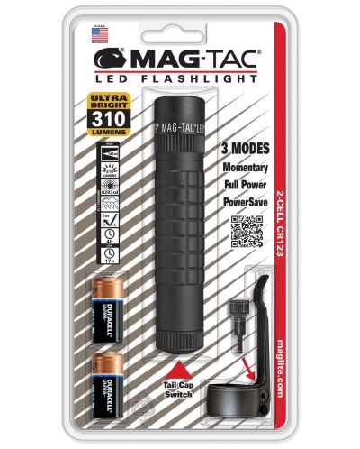 Φακός Maglite Mag-Tac – LED, CR123,μαύρο - 1