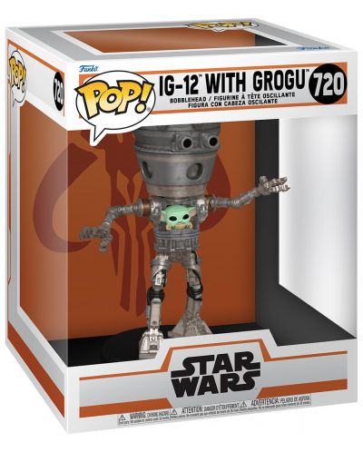 Φιγούρα Funko POP! Deluxe: The Mandalorian - IG-12 with Grogu #720 - 2