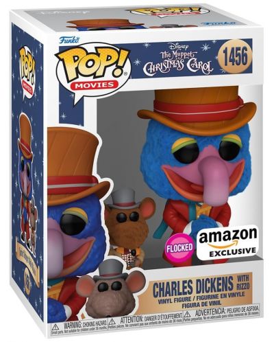 Φιγούρα Funko POP! Disney: The Muppets Christmas Carol - Charles Dickens with Rizzo (Flocked) (Amazon Exclusive) #1456 - 2