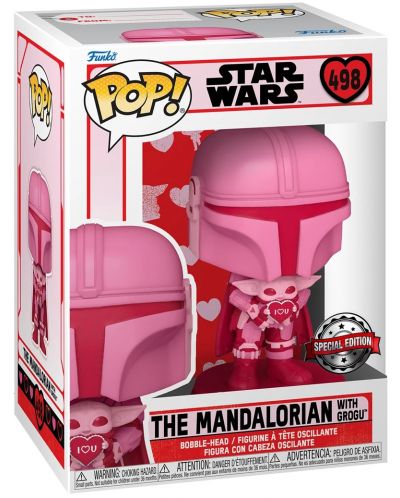 Φιγούρα Funko POP! Valentines: Star Wars - The Mandalorian with Grogu (Special Edition) #498 - 2