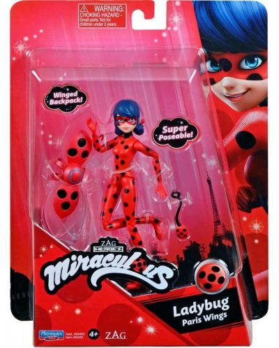 Φιγούρα Playmates Miraculous - Ladybug, Paris Wings - 1