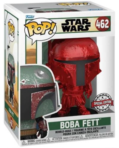Φιγούρα Funko POP! Movies: Star Wars - Boba Fett (Red Chrome) (Special Edition) #462 - 2