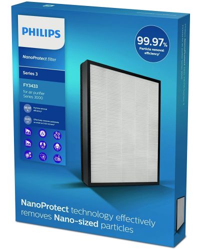 Φίλτρο Philips - 3000i FY3433/10, NanoProtect, HEPA,λευκό/μαύρο - 2