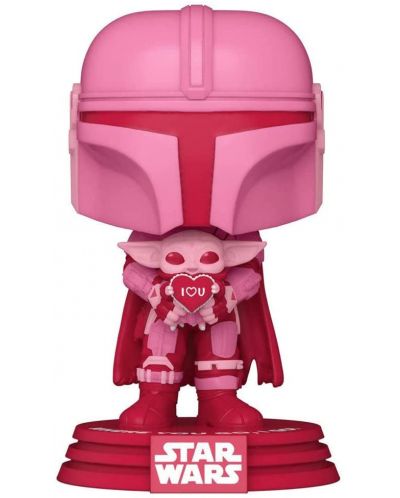 Φιγούρα Funko POP! Valentines: Star Wars - The Mandalorian with Grogu (Special Edition) #498 - 1