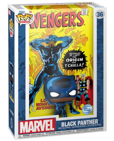 Φιγούρα Funko POP! Comic Covers: The Avengers - Black Panther (Special Edition) #36 - 2