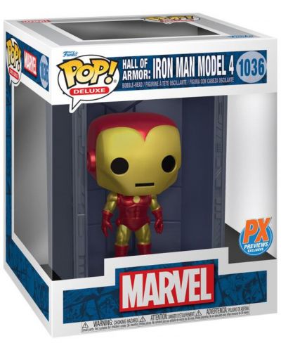 Φιγούρα  Funko POP! Deluxe: Iron Man - Hall of Armor (Model 4) (Metallic) (PX Previews Exclusive) #1036	 - 2