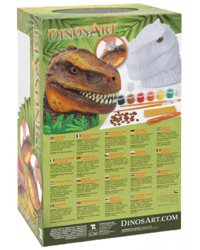Φιγούρα για χρωματισμό DinosArt - Raptor, με χρώματα - 3