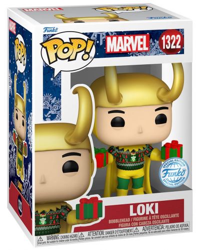 Φιγούρα Funko POP! Marvel: Holiday - Loki (Metallic) (Special Edition) #1322 - 2