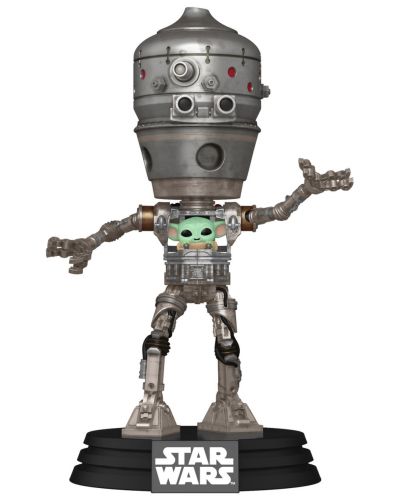 Φιγούρα Funko POP! Deluxe: The Mandalorian - IG-12 with Grogu #720 - 1