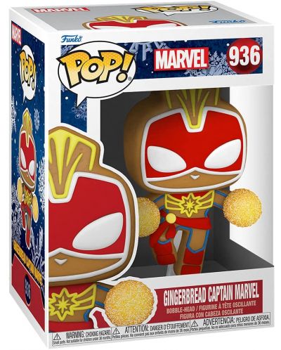 Φιγούρα Funko POP! Marvel: Holiday - Gingerbread Captain Marvel #936 - 2