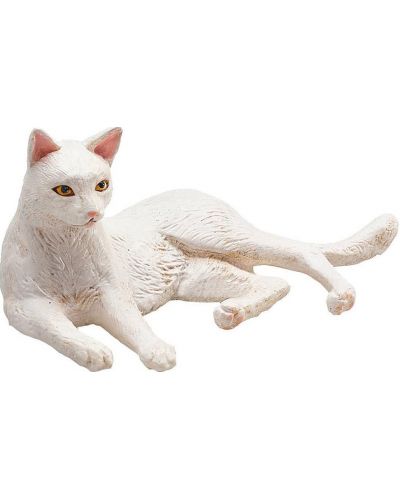 Φιγούρα Mojo Animal Planet - Γάτα , άσπρη, ξαπλωμένη - 1
