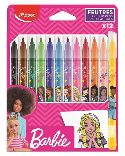 Μαρκαδόροι  Maped Barbie - 12 χρώματα - 1