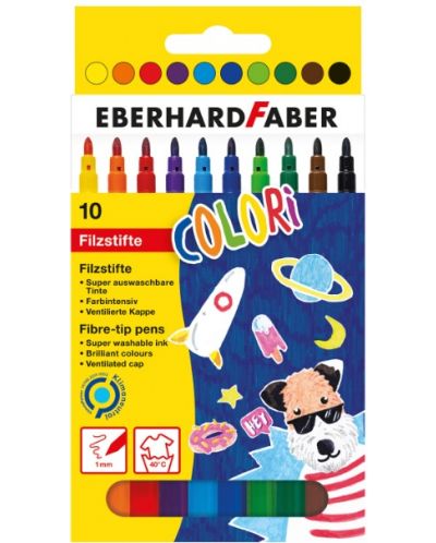 Μαρκαδόροι Eberhard Faber - 10 χρώματα - 1