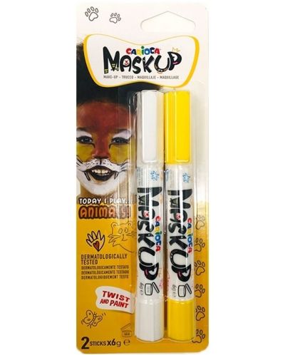 Μαρκαδόροι προσώπου  Carioca Mask up  - Ζώα, 2 χρώματα - 1
