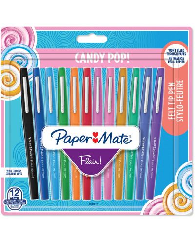 Μαρκαδόρος Paper Mate Flair - Candy Pop,  12 χρώματα - 1