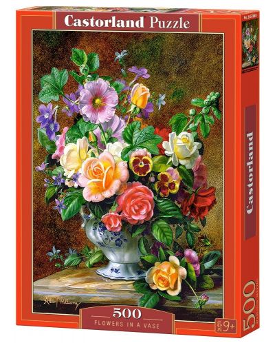 Παζλ Castorland 500 κομμάτια - Βάζω με λουλούδια, Albert Williams - 1