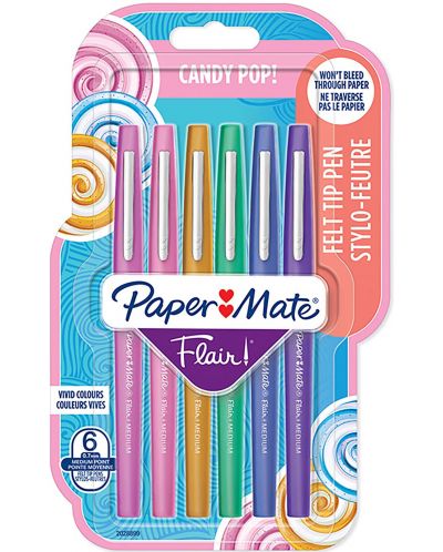Μαρκαδόρος Paper Mate Flair - Candy Pop,6 χρώματα - 1