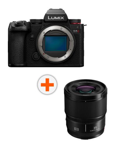 Φωτογραφική μηχανή Panasonic - Lumix S5 II, 24.2MPx, Black + Φακός Panasonic - Lumix S, 35mm, f/1.8 - 1