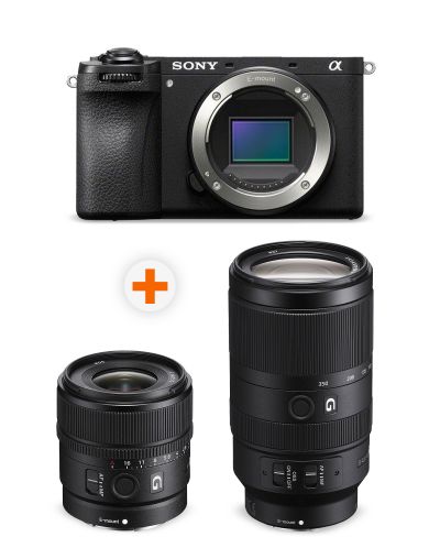 Φωτογραφική μηχανή Sony - Alpha A6700, Black + Φακός Sony - E, 15mm, f/1.4 G + Φακός Sony - E, 70-350mm, f/4.5-6.3 G OSS - 1