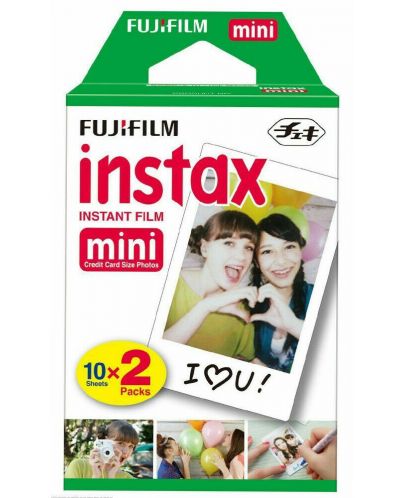 Φωτογραφικό χαρτί Fujifilm - για instax mini, Glossy, 2Χ10 τεμάχια - 1