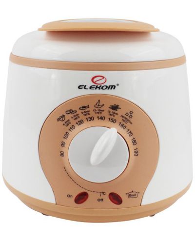 Φριτέζα Elekom - EK - 216, 950W, 1L,λευκό/πορτοκαλί - 1