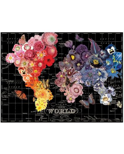 Παζλ Galison 1000 κομμάτια - Ανοιξιάτικα λουλούδια,Wendy Gold - 3