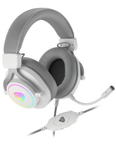 Gaming ακουστικά Genesis - Neon 750 RGB, άσπρα - 1