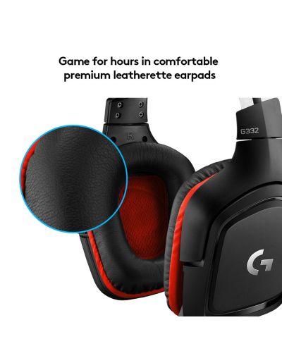 Ακουστικά Gaming Logitech - G332, μαύρα - 4