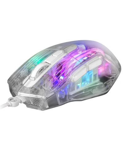 Ποντίκι gaming Marvo - M413 RGB, οπτικό, διαφανές - 2