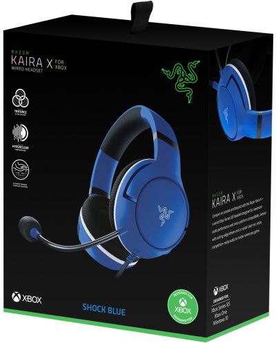 Gaming ακουστικά Razer - Kaira X, Xbox, Shock Blue - 5