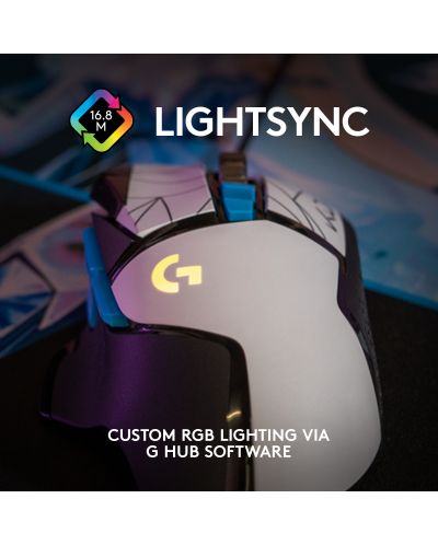 Gaming ποντίκι Logitech - G502 Hero K/DA, Οπτικό , λευκό/μαύρο - 9