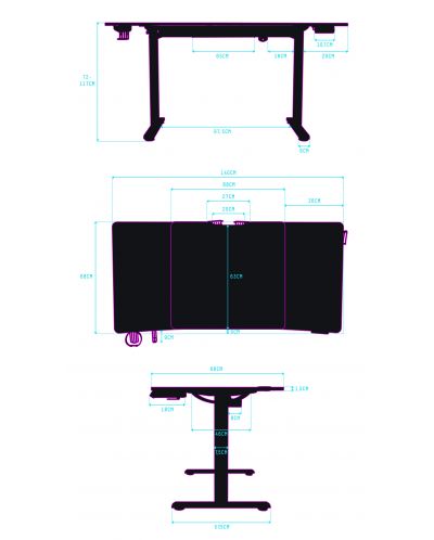 Γραφείο gaming Ultradesk - Level V2, μαύρο - 7