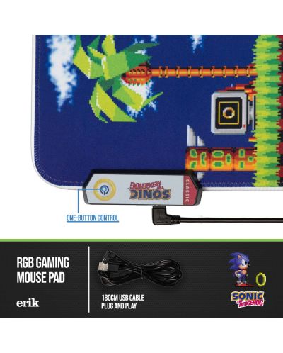 Gaming pad για ποντίκι Erik - Sonic, XXL,πολύχρωμο - 6