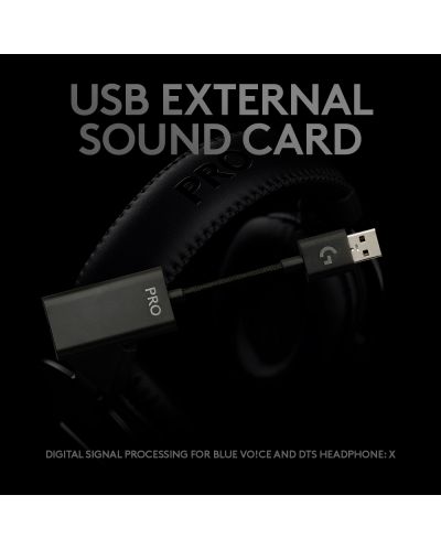 Ακουστικά gaming Logitech - Pro X, μαύρο - 8