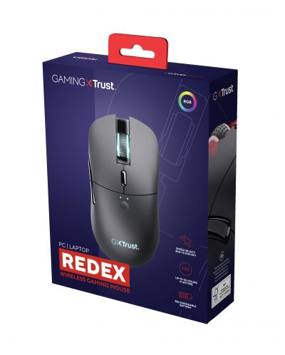 Gaming ποντίκι Trust - GXT 980 Redex, οπτικό, ασύρματο, μαύρο - 5