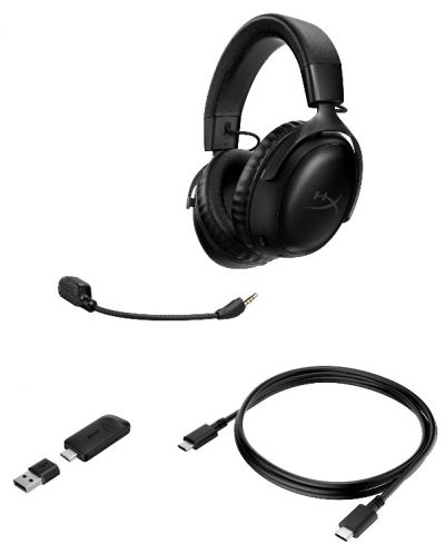 Ακουστικά gaming HyperX - Cloud III, PC/PS5/PS4/Switch,ασύρματα, μαύρα - 7