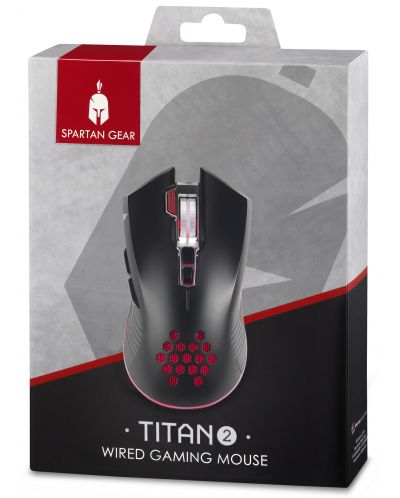 Gaming ποντίκι Spartan Gear - Titan 2, ενσύρματο, μαύρο - 2