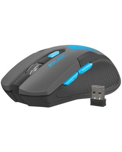 Gaming ποντίκι Fury - Stalker, οπτικό, ασύρματο, μαύρο/μπλε - 3