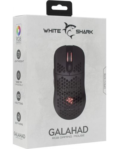 Ποντίκι gaming White Shark - GALAHAD, οπτικό, μαύρο - 7