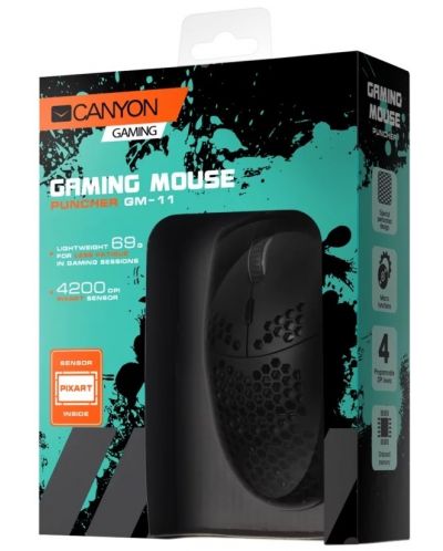 Gaming ποντίκι Canyon - Puncher GM-11, οπτικό, μαύρο - 5