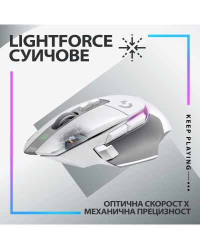 Ποντίκι gaming  Logitech - G502 X Plus EER2,οπτικό, ασύρματο, λευκό - 3