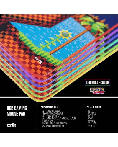 Gaming pad για ποντίκι Erik - Sonic, XXL,πολύχρωμο - 7