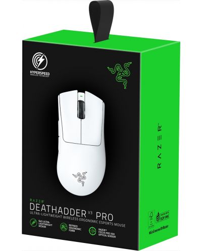 Ποντίκι gaming Razer - DeathAdder V3 Pro, οπτικό, ασύρματο, λευκό - 11