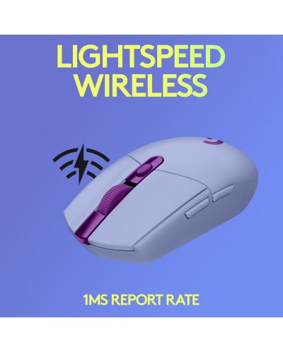 Gaming ποντίκι Logitech - G305 Lightspeed, Οπτικό , μωβ - 4