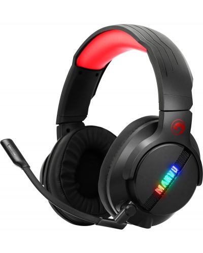 Gaming ακουστικά Marvo - HG9065, μαύρα/κόκκινα - 1