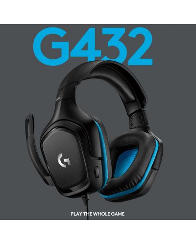 Ακουστικά Gaming Logitech G432 - 7.1 Surround, μαύρα - 2