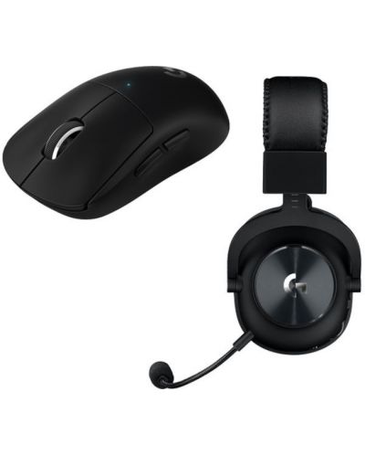 Ακουστικά gaming και ποντίκι Logitech - PRO X, ασύρματο, μαύρο - 1