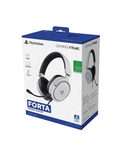 Ακουστικά gaming Trust - GXT 498W Forta, PS5, άσπρα  - 6